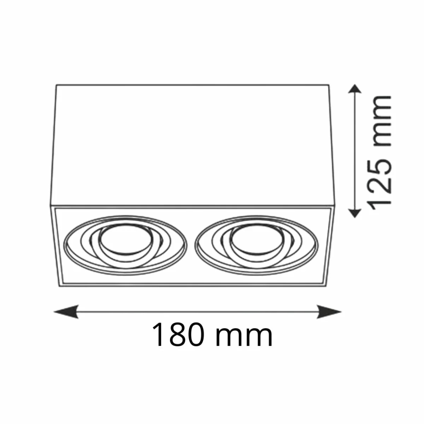 Oświetlenie punktowe HADAR Q2 2xGU10/10W/230V biały