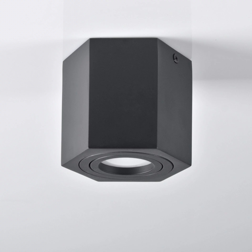 Oświetlenie punktowe HEXAGON 1xGU10/10W/230V czarny