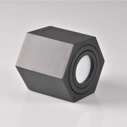 Oświetlenie punktowe HEXAGON 1xGU10/10W/230V czarny