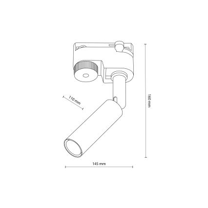 LED Oświetlenie punktowe do 1-fazowego systemu szynowego LAGOS 1xG9/3W/230V czarne