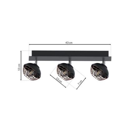 Oświetlenie punktowe LOGAN 3xE14/40W/230V