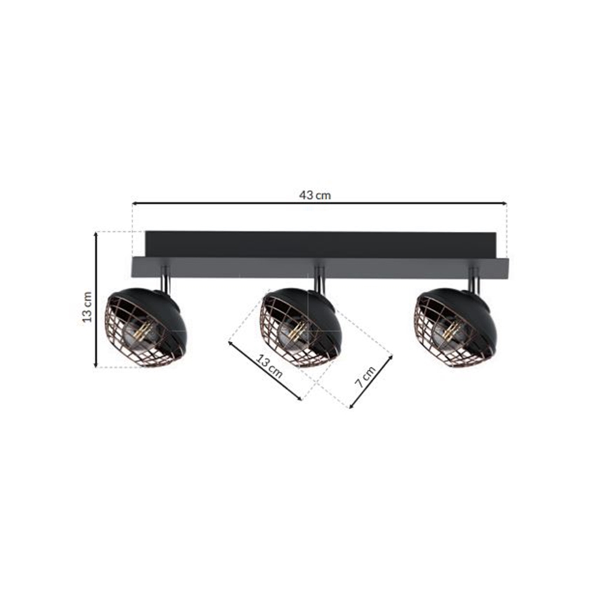 Oświetlenie punktowe LOGAN 3xE14/40W/230V