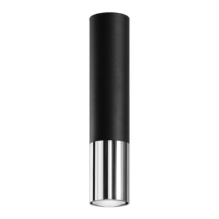 Oświetlenie punktowe LOOPEZ 1xGU10/10W/230V czarne/chrom błyszczący