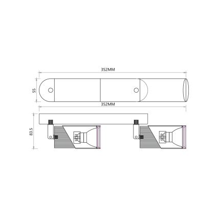 Oświetlenie punktowe NEO 2xGU10/8W/230V białe