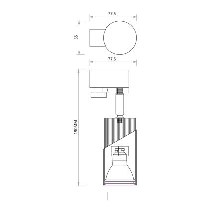 Oświetlenie punktowe NEO do systemu szynowego 1xGU10/8W/230V białe