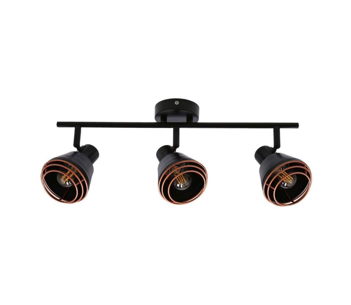 Oświetlenie punktowe NERIA 3xE14/40W/230V czarne/miedź