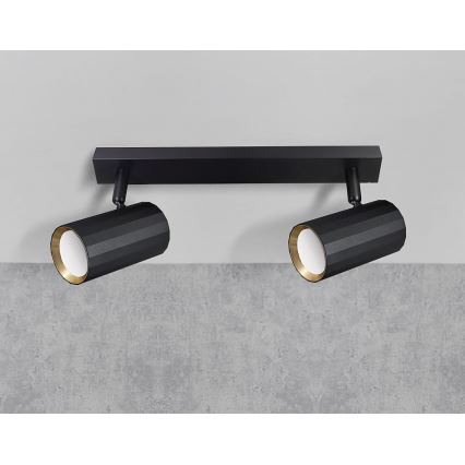 Oświetlenie punktowe NICEA 2xGU10/10W/230V czarne