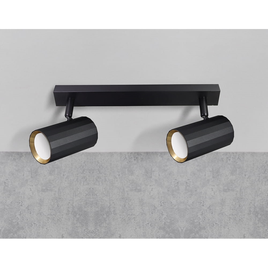 Oświetlenie punktowe NICEA 2xGU10/10W/230V czarne