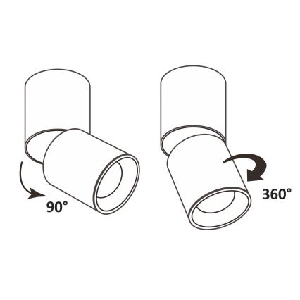 Oświetlenie punktowe NIXA 1xGU10/10W/230V czarne/złote