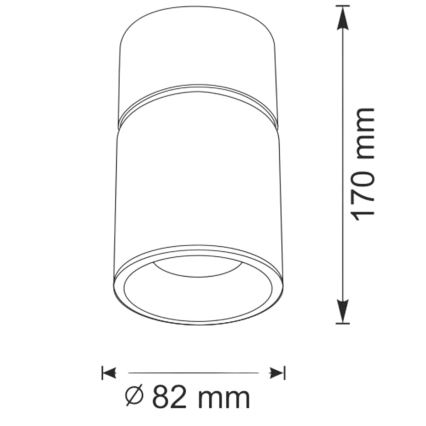 Oświetlenie punktowe NIXA 1xGU10/10W/230V czarne/złote