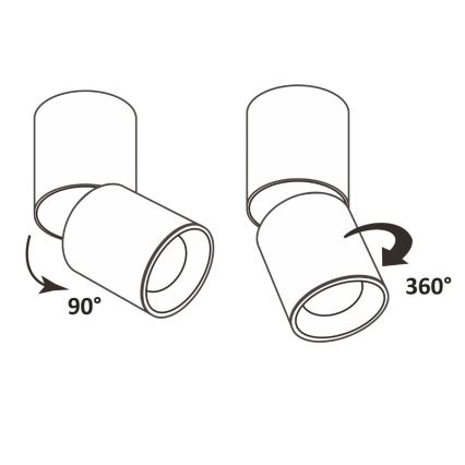 Oświetlenie punktowe NIXA 1xGU10/10W/230V czarne/złote