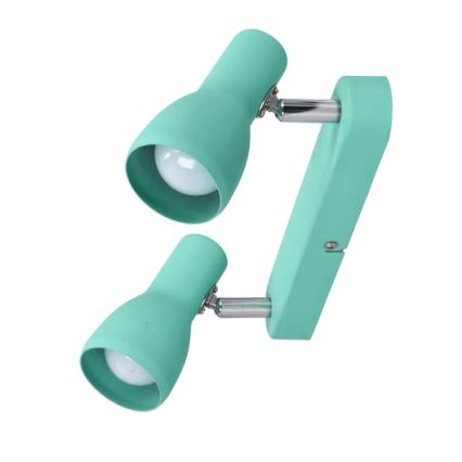 Oświetlenie punktowe PICARDO 2xE14/40W/230V turkusowy