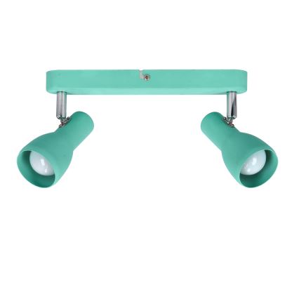 Oświetlenie punktowe PICARDO 2xE14/40W/230V turkusowy