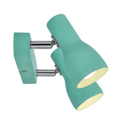 Oświetlenie punktowe PICARDO 2xE14/40W/230V turkusowy