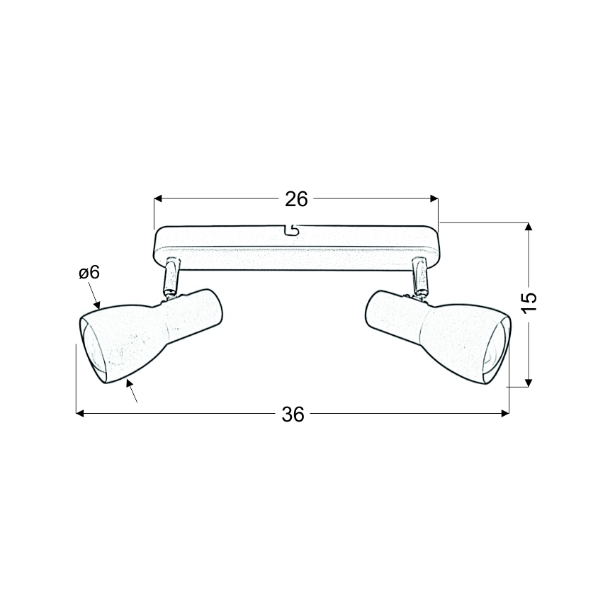 Oświetlenie punktowe PICARDO 2xE14/40W/230V żółty