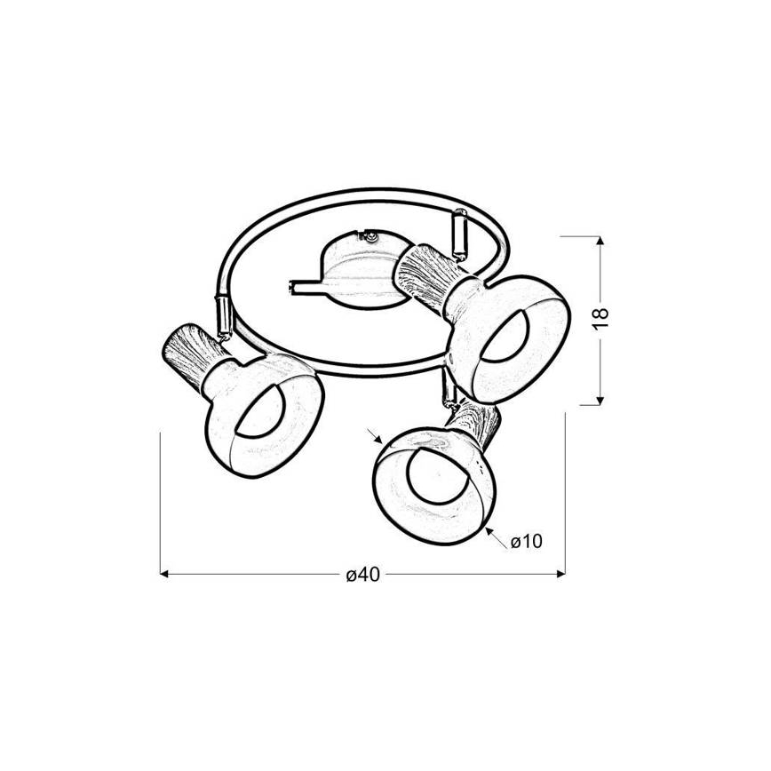 Oświetlenie punktowe PUERTO 3xE14/40W/230V