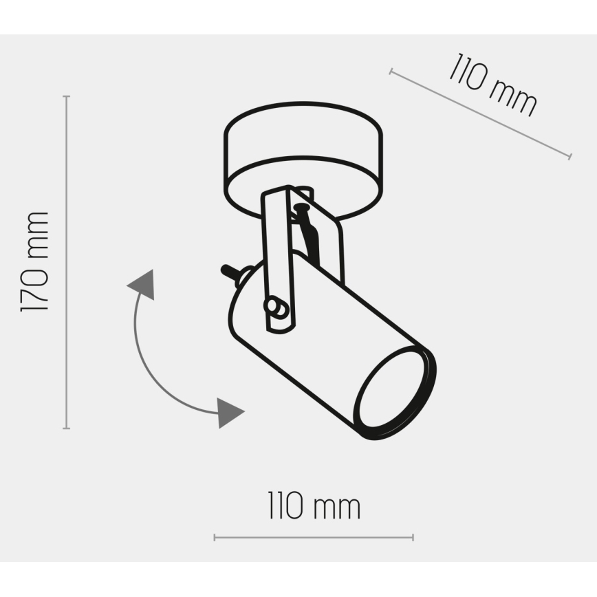 Oświetlenie punktowe REDO 1xGU10/10W/230V czarny