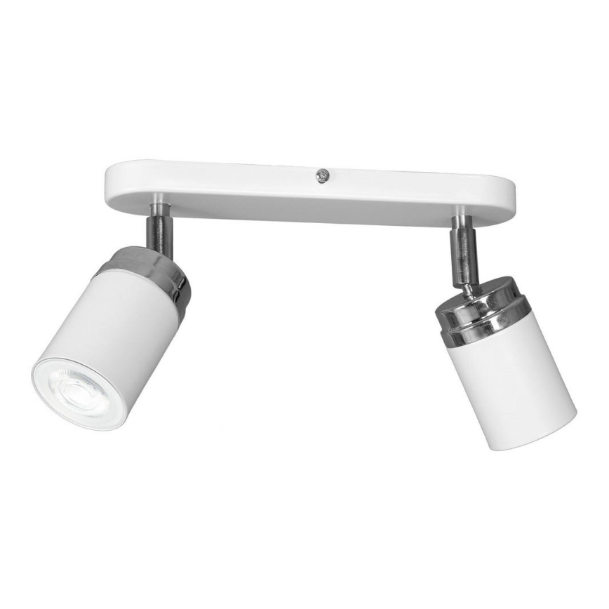 Oświetlenie punktowe RENO 2xGU10/8W/230V biały/chrom błyszczący