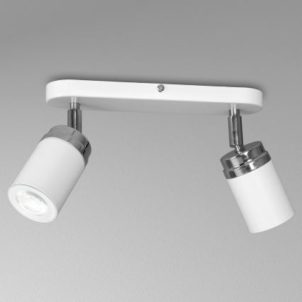 Oświetlenie punktowe RENO 2xGU10/8W/230V biały/chrom błyszczący