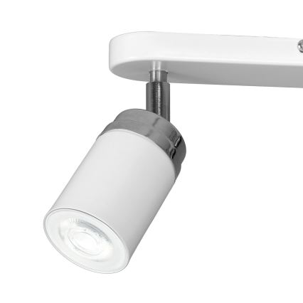 Oświetlenie punktowe RENO 2xGU10/8W/230V biały/chrom błyszczący