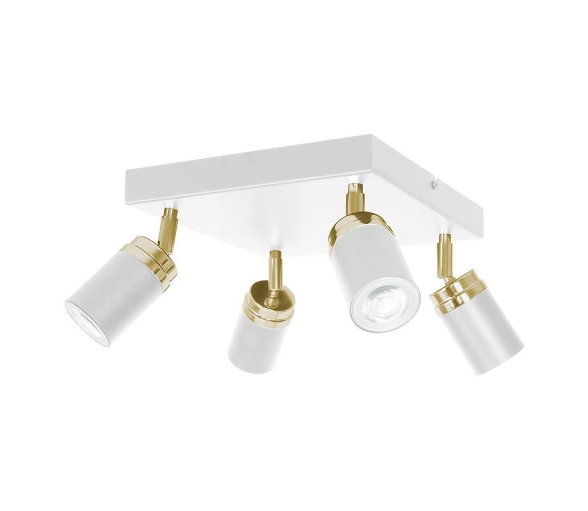 Oświetlenie punktowe RENO 4xGU10/8W/230V białe/złote