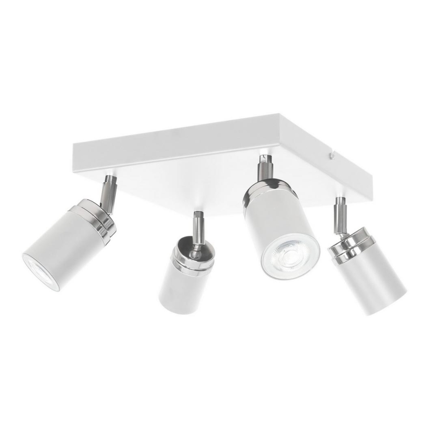 Oświetlenie punktowe RENO 4xGU10/8W/230V biały/chrom błyszczący