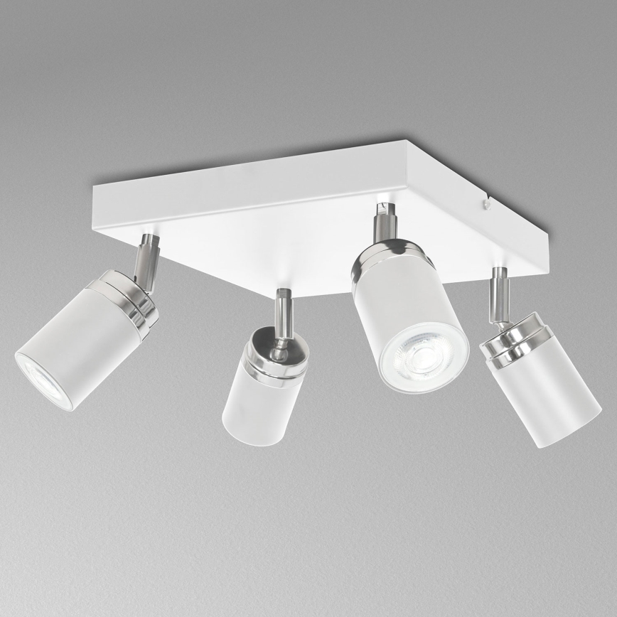 Oświetlenie punktowe RENO 4xGU10/8W/230V biały/chrom błyszczący