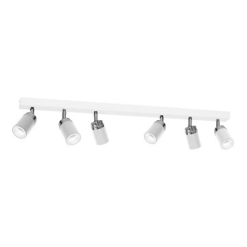 Oświetlenie punktowe RENO 6xGU10/8W/230V biały/chrom błyszczący