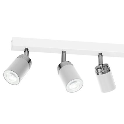 Oświetlenie punktowe RENO 6xGU10/8W/230V biały/chrom błyszczący