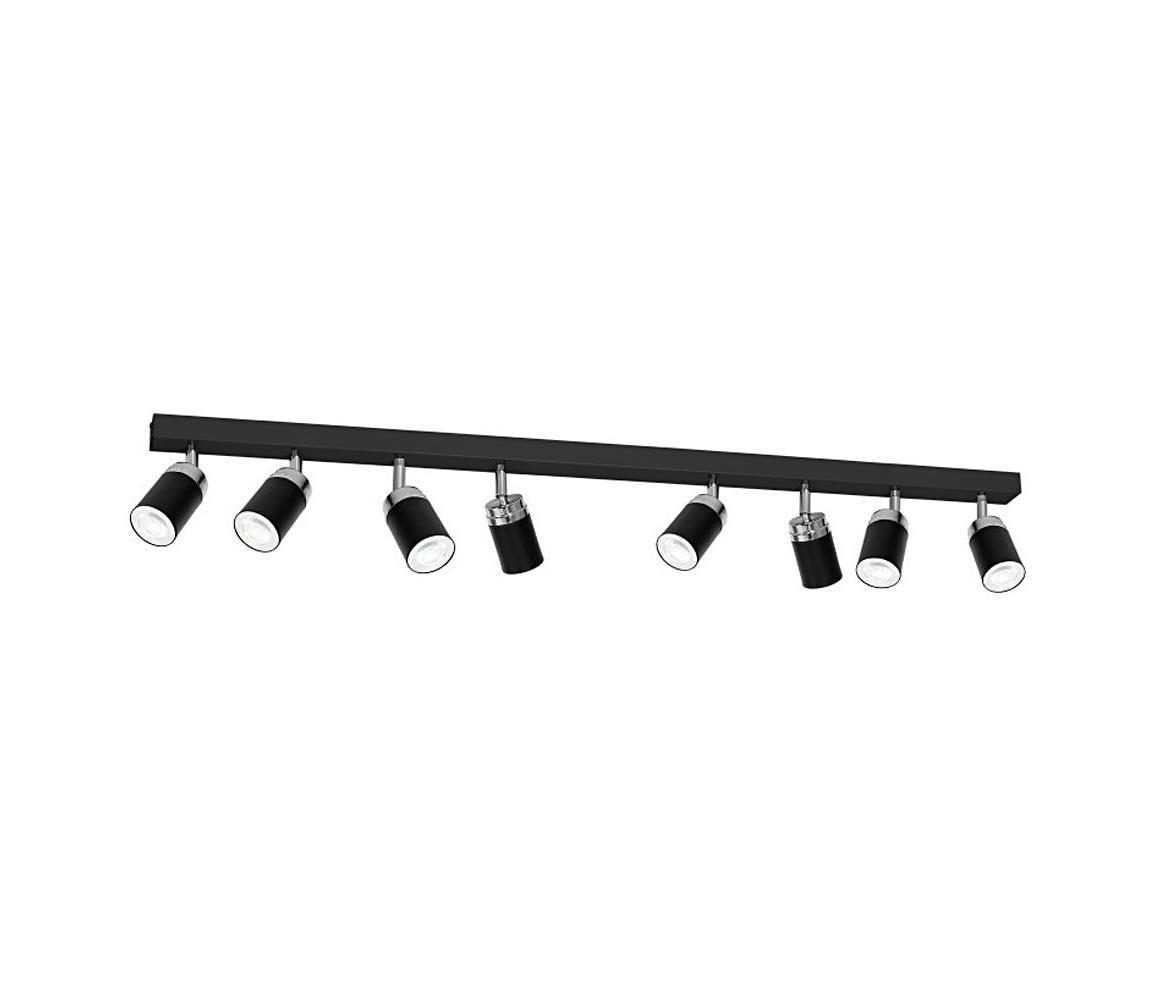 Oświetlenie punktowe RENO 8xGU10/60W/230V czarny/chrom