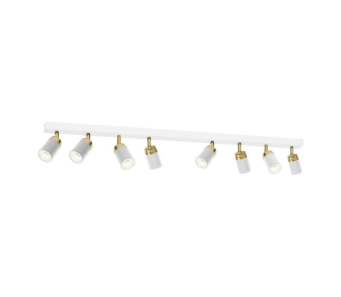 Oświetlenie punktowe RENO 8xGU10/8W/230V białe/złote