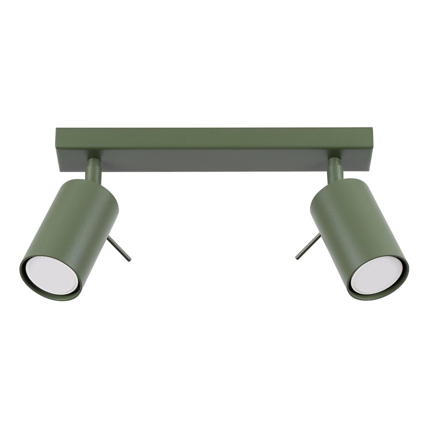 Oświetlenie punktowe RING 2xGU10/10W/230V zielony