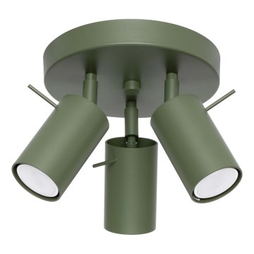 Oświetlenie punktowe RING 3xGU10/10W/230V zielony