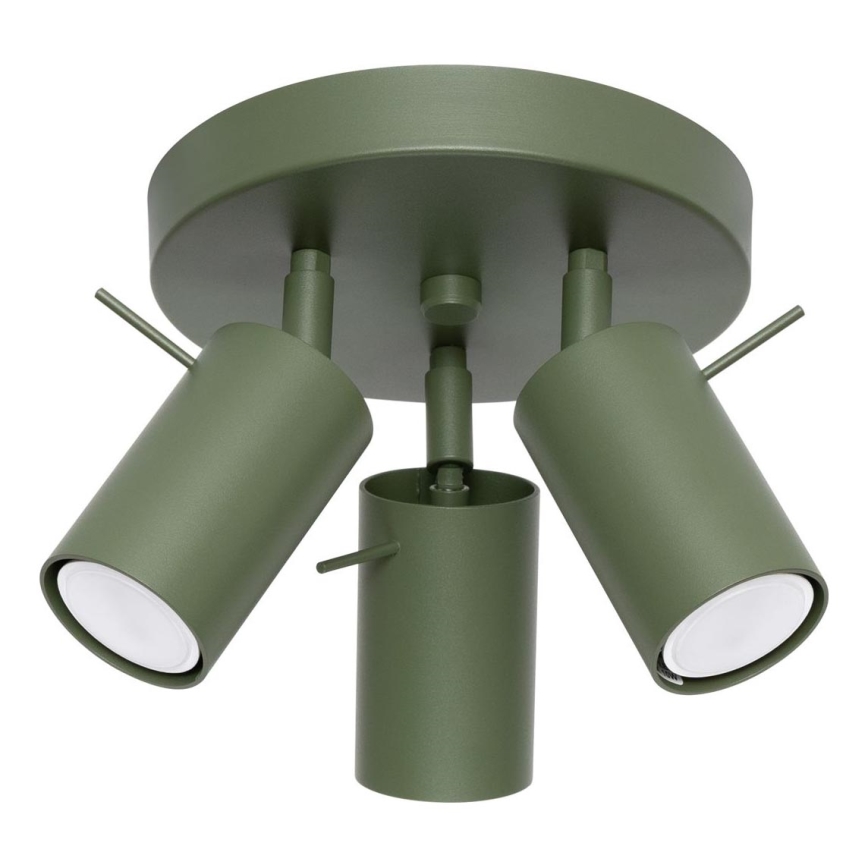 Oświetlenie punktowe RING 3xGU10/10W/230V zielony