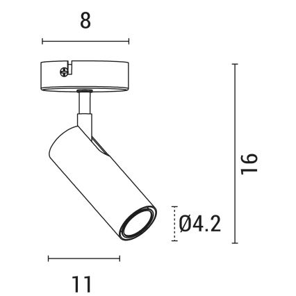 Oświetlenie punktowe ROSETTE 1xGU10/7W/230V czarne