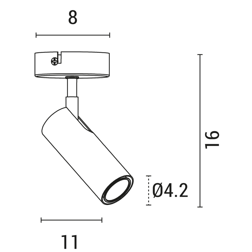 Oświetlenie punktowe ROSETTE 1xGU10/7W/230V czarne