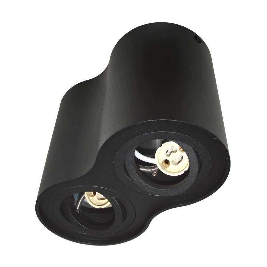 Oświetlenie punktowe SIROCO 2xGU10/30W/230V czarny