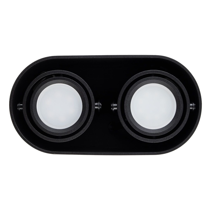Oświetlenie punktowe SIROK 2xGU10/30W/230V czarny