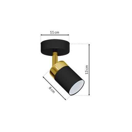 Oświetlenie punktowe sufitowe JOKER 1xGU10/25W/230V czarny