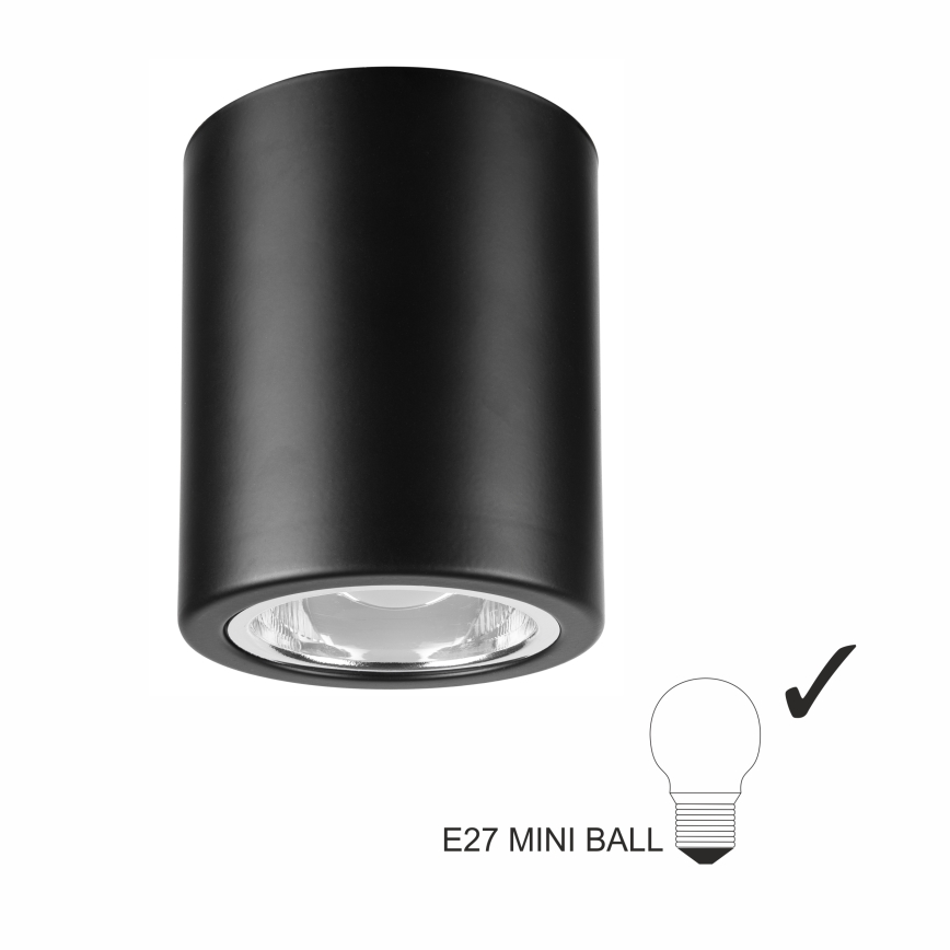 Oświetlenie punktowe TACO 1xE27/15W/230V czarne