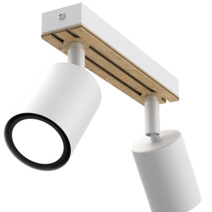 Oświetlenie punktowe TERRA 2xGU10/8W/230V biały/dąb