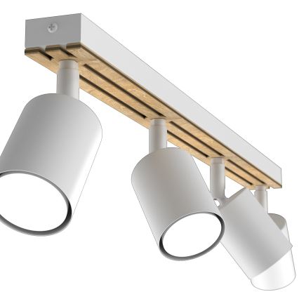 Oświetlenie punktowe TERRA 4xGU10/8W/230V biały/dąb
