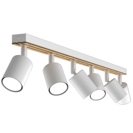 Oświetlenie punktowe TERRA 6xGU10/8W/230V biały/dąb