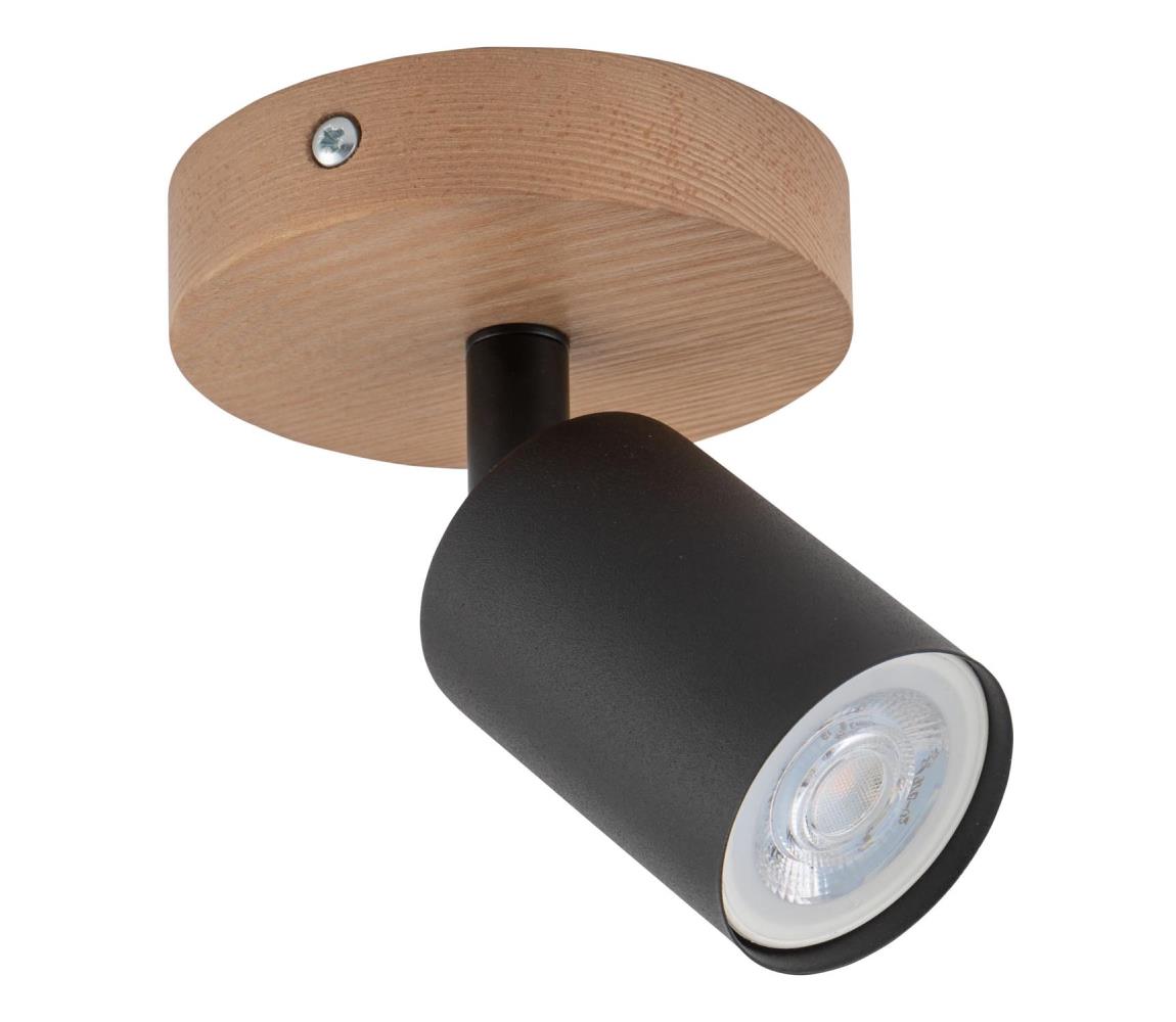 Oświetlenie punktowe TOP WOOD 1xGU10/10W/230V czarny/drewno