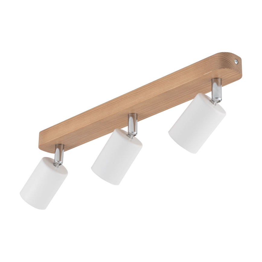 Oświetlenie punktowe TOP WOOD 3xGU10/10W/230V biały/drewno