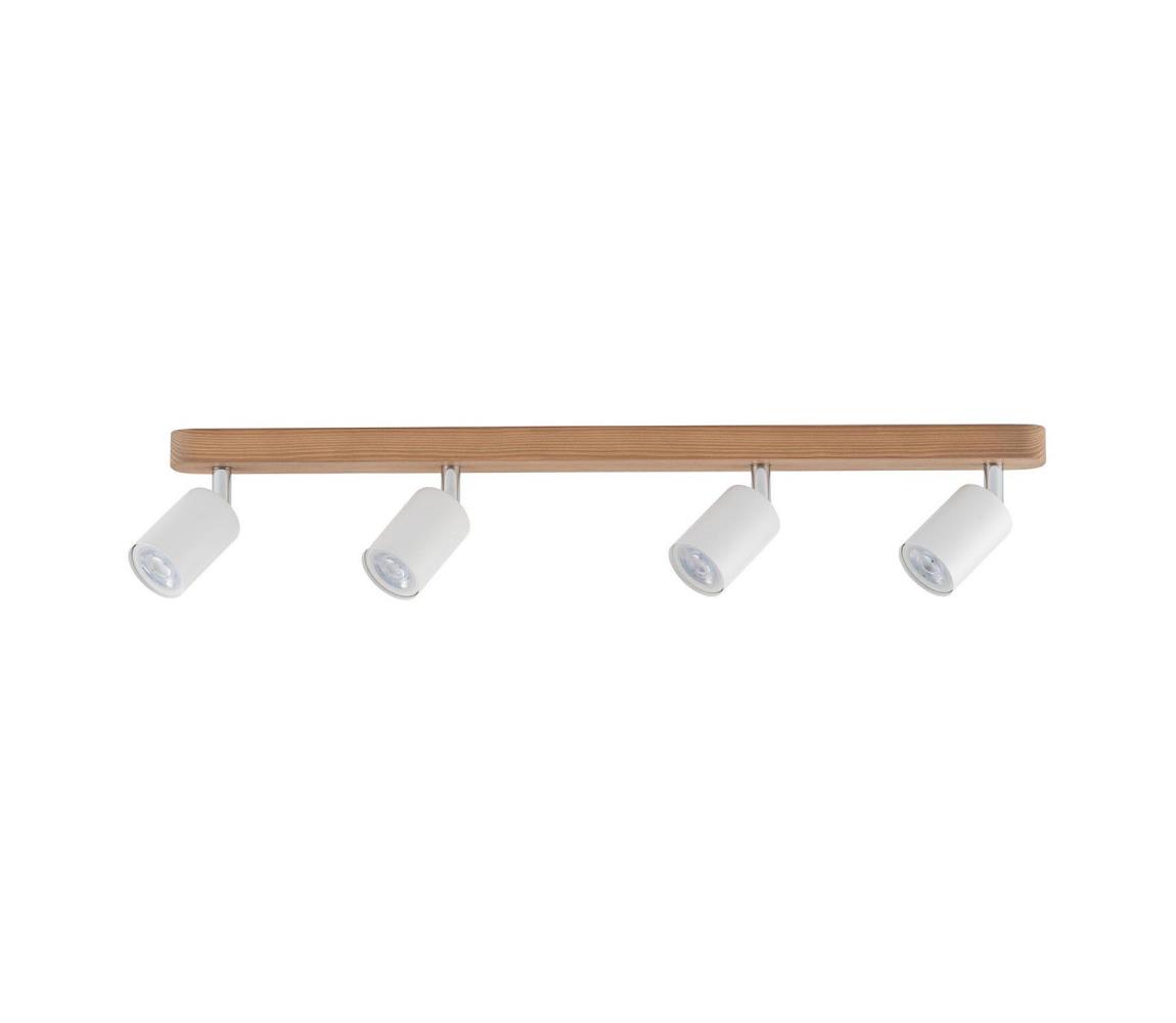 Oświetlenie punktowe TOP WOOD 4xGU10/10W/230V białe/drewno