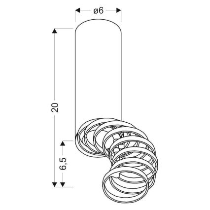 Oświetlenie punktowe TUBA 1xGU10/15W/230V białe/miedź