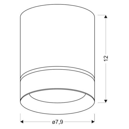 Oświetlenie punktowe TUBA 1xGU10/15W/230V biały