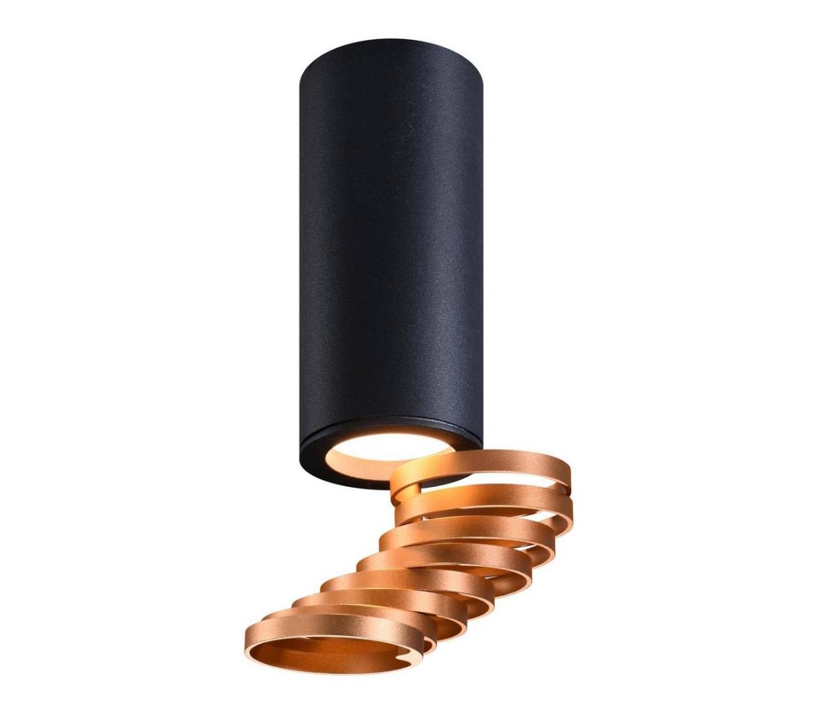Oświetlenie punktowe TUBA 1xGU10/15W/230V czarne/miedź