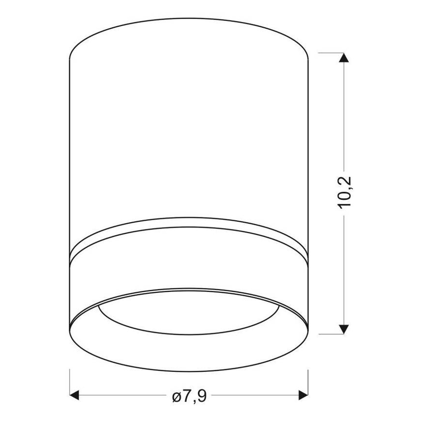 Oświetlenie punktowe TUBA 1xGU10/15W/230V czarny